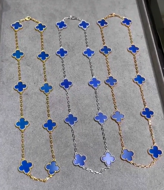 Blue Agate 10 Motifs necklace