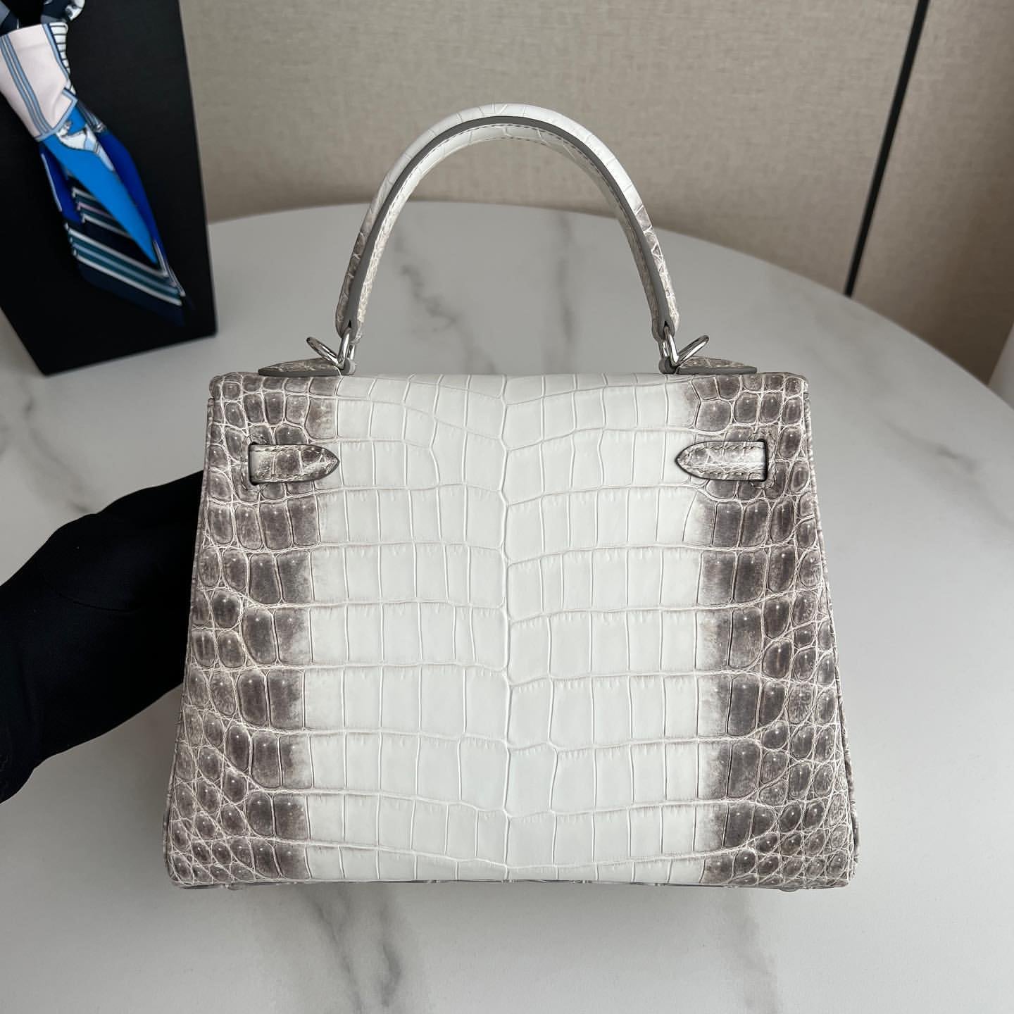 Hermès Kelly 25CM Women's Luxury Handmade Designer Handbag In Genuine Himalaya Crocodile Niloticus Skin - SUPER QUALITY