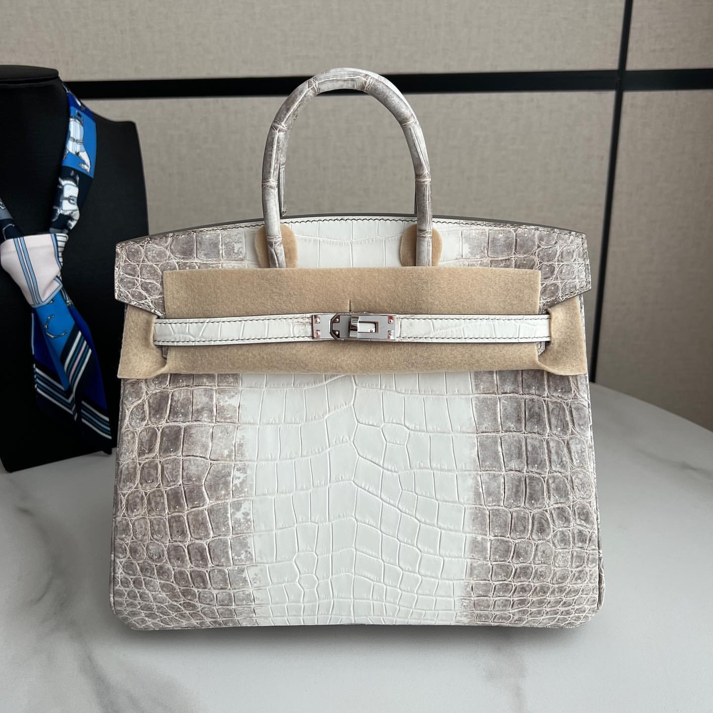 Hermès Birkin 25cm Women's Luxury Handmade Designer Handbag In Genuine Himalaya Niloticus Crocodile Skin - SUPER QUALITY