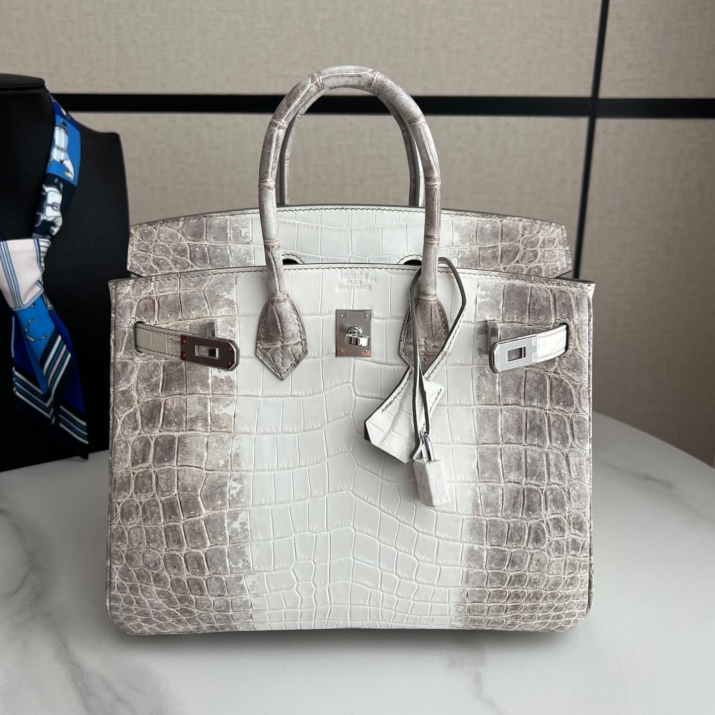 Hermès Birkin 25cm Women's Luxury Handmade Designer Handbag In Genuine Himalaya Niloticus Crocodile Skin - SUPER QUALITY