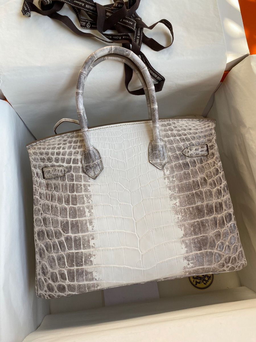 Hermès Birkin 25cm Women's Luxury Handmade Designer Handbag In Genuine Himalaya Niloticus Crocodile Skin - SUPER QUALITY