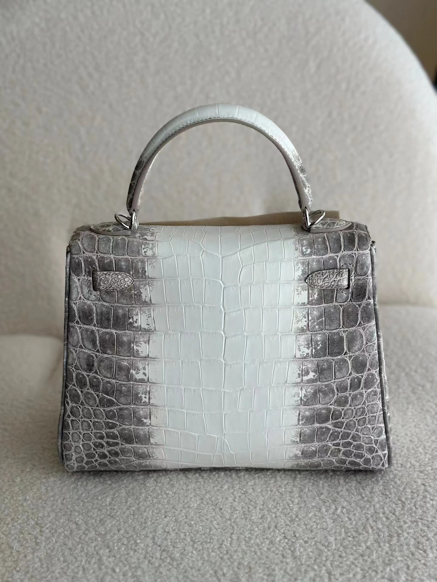 Hermès Mini II Kelly 20CM Women's Luxury Handmade Designer Handbag In Genuine Himalaya Crocodile Niloticus Skin - SUPER QUALITY