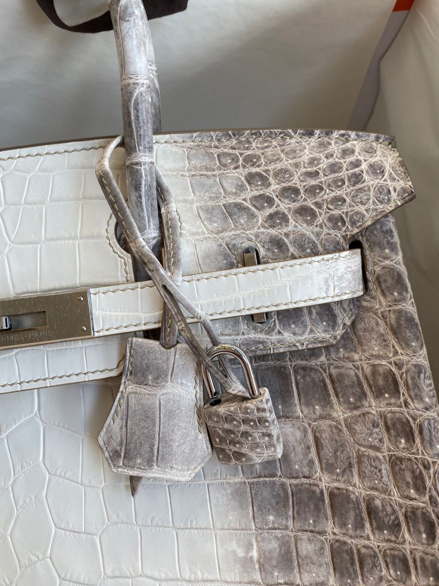 Hermès Birkin 25cm Women's Luxury Handmade Designer Handbag In Genuine Himalaya Niloticus Crocodile Skin - SUPER QUALITY