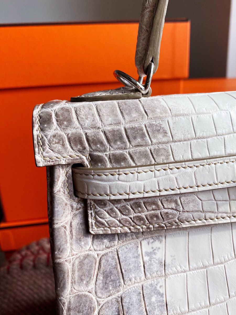 Hermès Kelly 25CM Women's Luxury Handmade Designer Handbag In Genuine Himalaya Crocodile Niloticus Skin - SUPER QUALITY