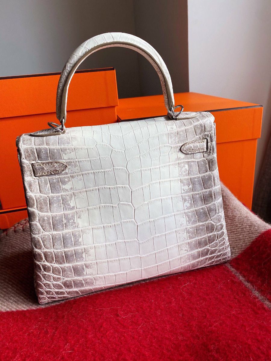 Hermès Kelly 25CM Women's Luxury Handmade Designer Handbag In Genuine Himalaya Crocodile Niloticus Skin - SUPER QUALITY